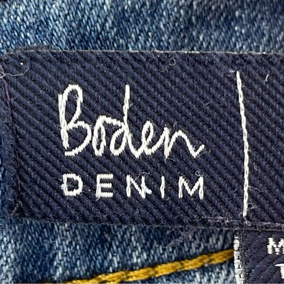 Boden Flare Cropped Ankle Jeans High Waist Wide Leg Medium Wash Jeans Size 12 - Picture 5 of 10